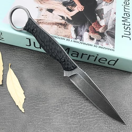 HUAAO Assisted Opening Folding Knife - 2.8" D2 Steel Blade With Aluminum Handle & Pocket Clip