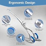 Gimars 6 in 1 Dog Grooming Scissors 4CR Stainless Steel Safety Tip Set view 8