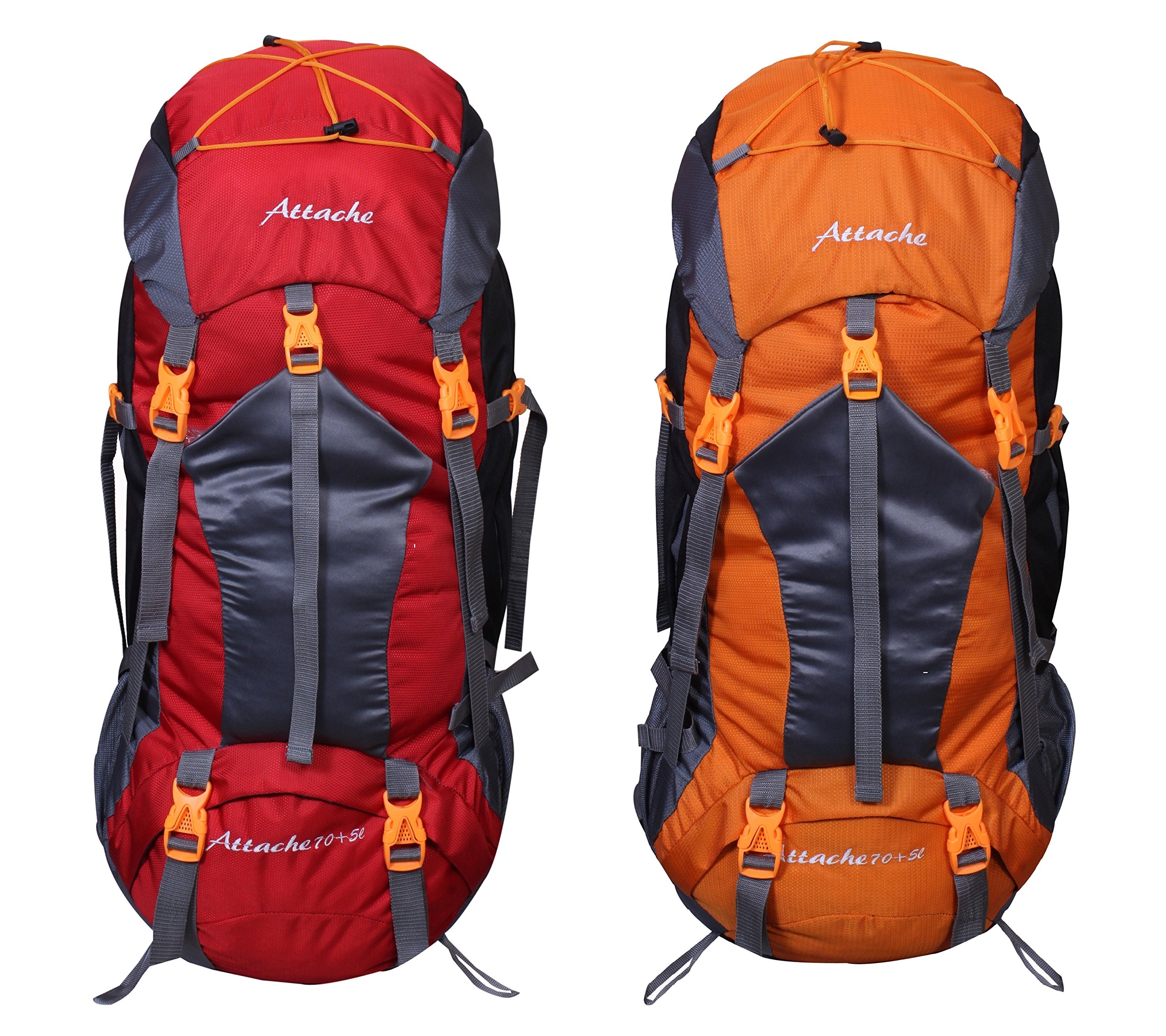 attache 1025r hiking backpack Attache 1025r Rucksack Hiking Backpack 75lts Red And Orange Set