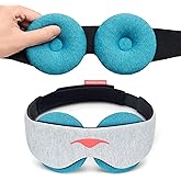 Manta Cool Sleep Mask – Blackout Eye Mask with Reusable Cooling Pads, Zero Eye Pressure and Adjustable Strap for Soothing Cool Relief