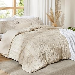 Bedsure Tufted Boho Comforter Set Queen Size
