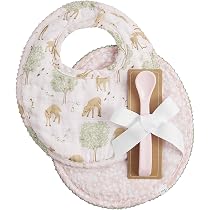 Amazon.com: Mud Pie Baby Girls' Girl Deer Muslin Bib Set : Baby