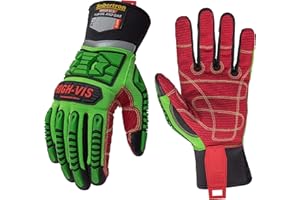 Seibertron HIGH-VIS WPC5 Level 5 Cut Resistant Cold Weather Condition Waterproof Impact Oil and Gas Safety Gloves XL