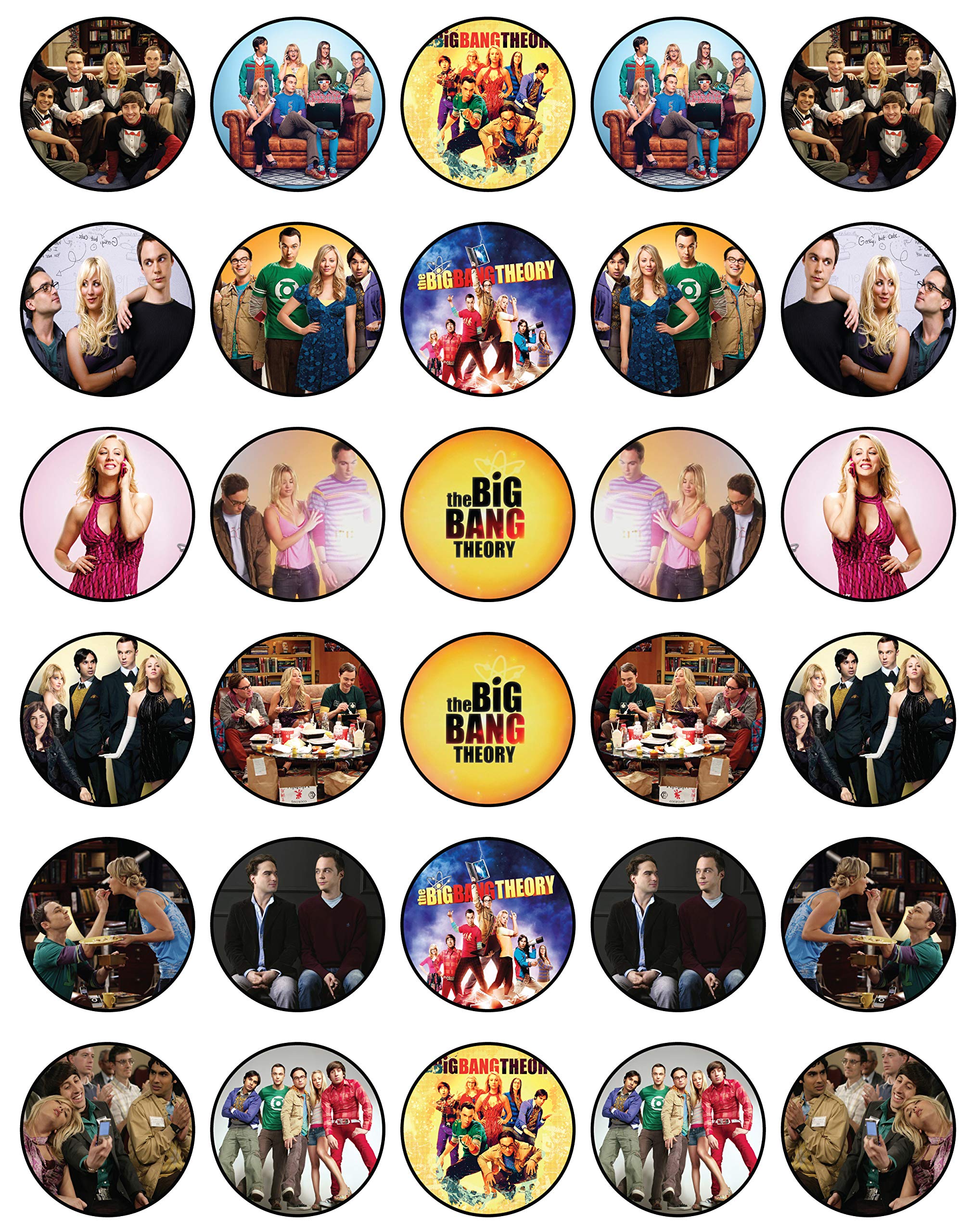 Buy 30 x Edible Cupcake Toppers The Big Bang Theory Party Collection