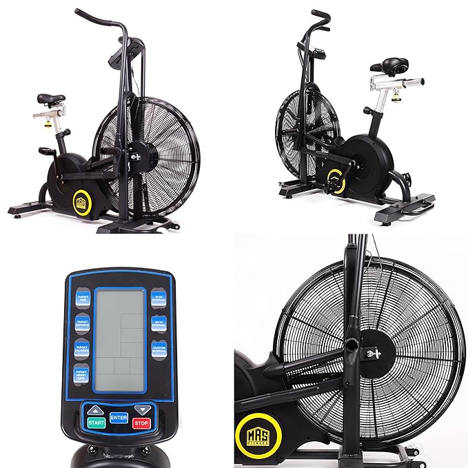 Steel Fan Air Exercise Bike MAS Cardio Fitness Assault Bicycle With