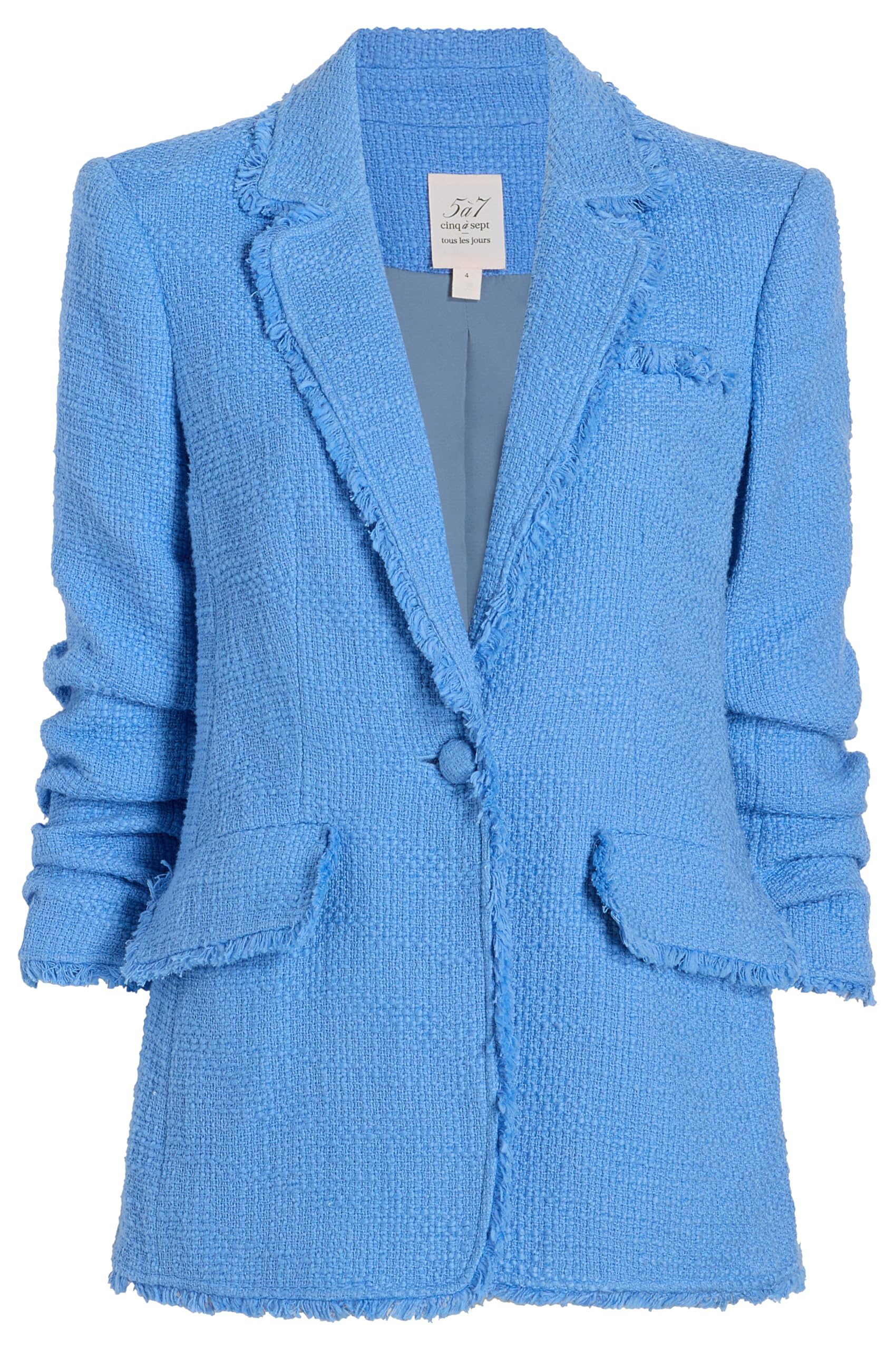 Cinq A SEPT’S Boucle Khloe Blazer, French Blue, 00