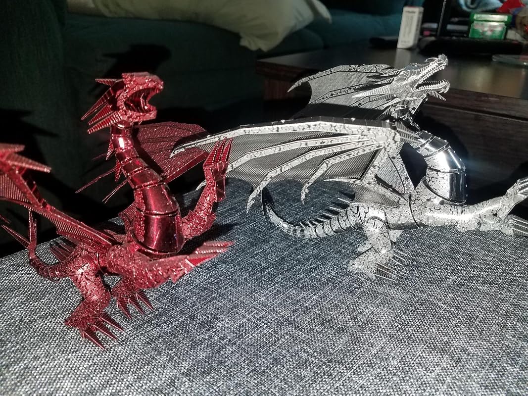 Fascinations ICONX Silver Dragon 3D Metal Model Kit | Mind Games Canada