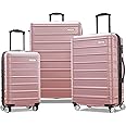 Samsonite Omni 2 Hardside Expandable Luggage with Spinners, Rose Gold, 3-Piece Set (CO/MED/LG)