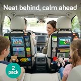 Baby Uma 2 Pack Car Back Seat Organiser with Tablet Holder & Pockets view 2