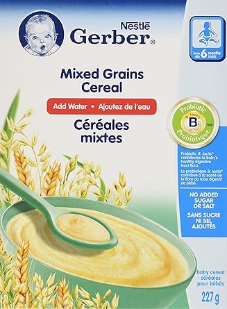 mixing baby cereal with water