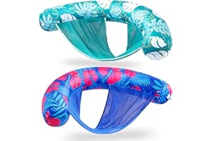 Sloosh Pool Floats Chairs Adult，2 Packs Inflatable Noodle Chair with Sling Soft Fabric，Floating Pool Float Chair Lounge Water