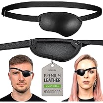 Amazon.com: Premium Handmade Leather Eye Patch with Soft Foam
