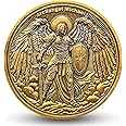 Archangel Michael Challenge Coin - 1.57" Religious Coin with Psalm 91:10 Protection Verse - Spiritual Gift for Strength, Faith & Courage