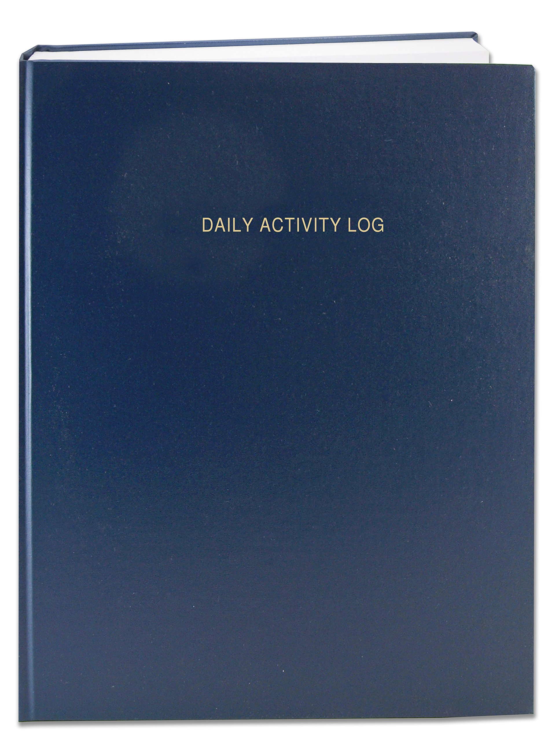 BookFactory Daily Activity Log Book / 365 Day Log Book (384 Pages) / 365 Page Diary, Blue Cover, Section Sewn Hardbound, 8 7/8" x 11 1/4" (LOG-384-DAY-A-LBT32)