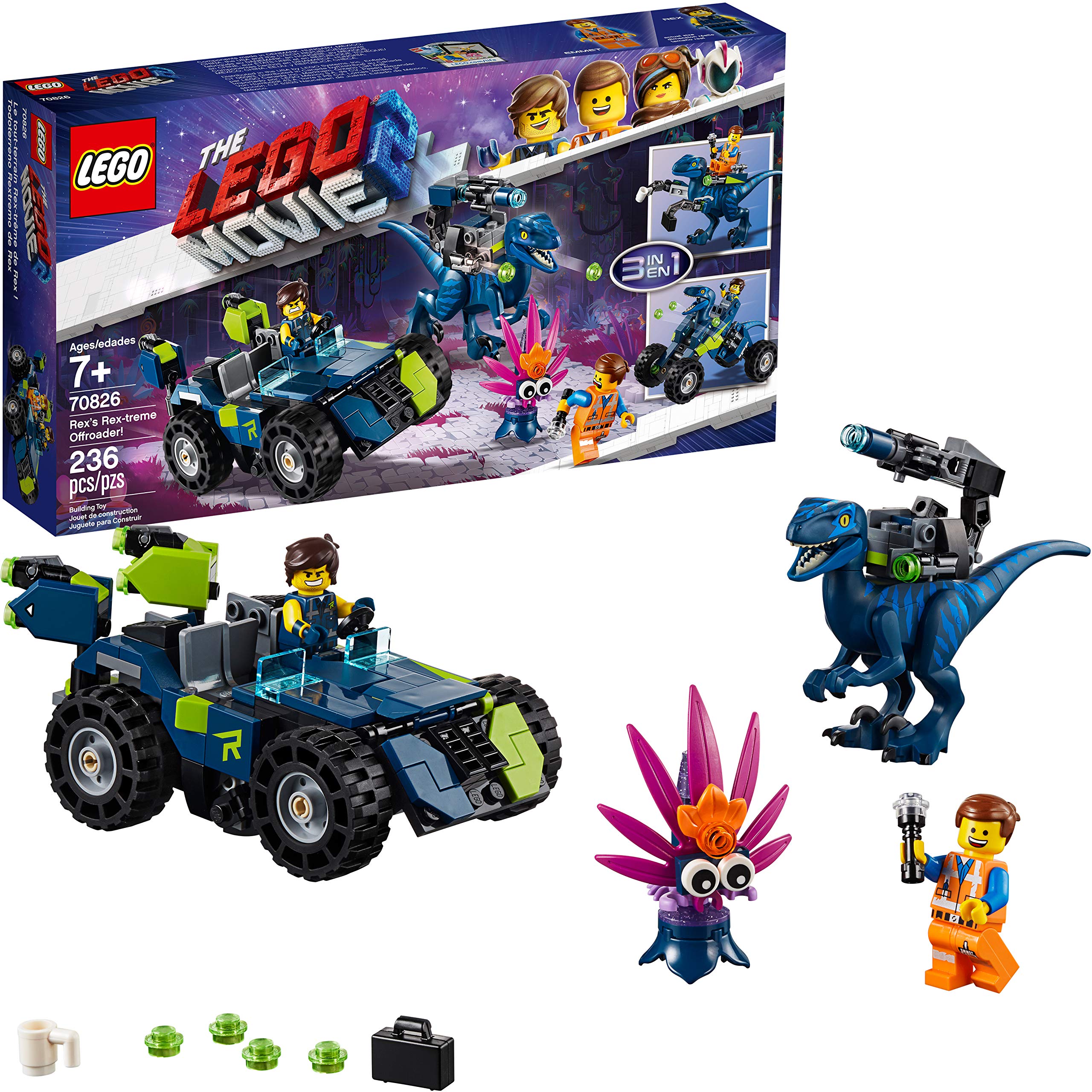 Movie LEGO The LEGO 2 Rex’s Rex-treme Offroader! 70826 Building Kit , New 2019 (230 Piece)