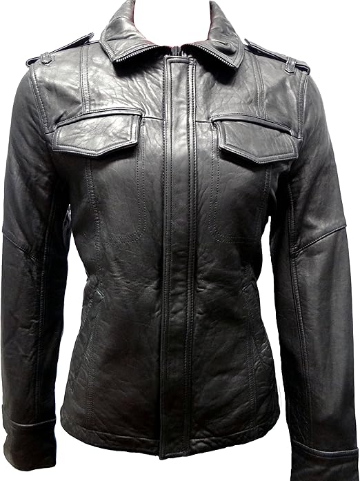 Mirage Zip front Leather JacketBlackS at Amazon Men’s Clothing store