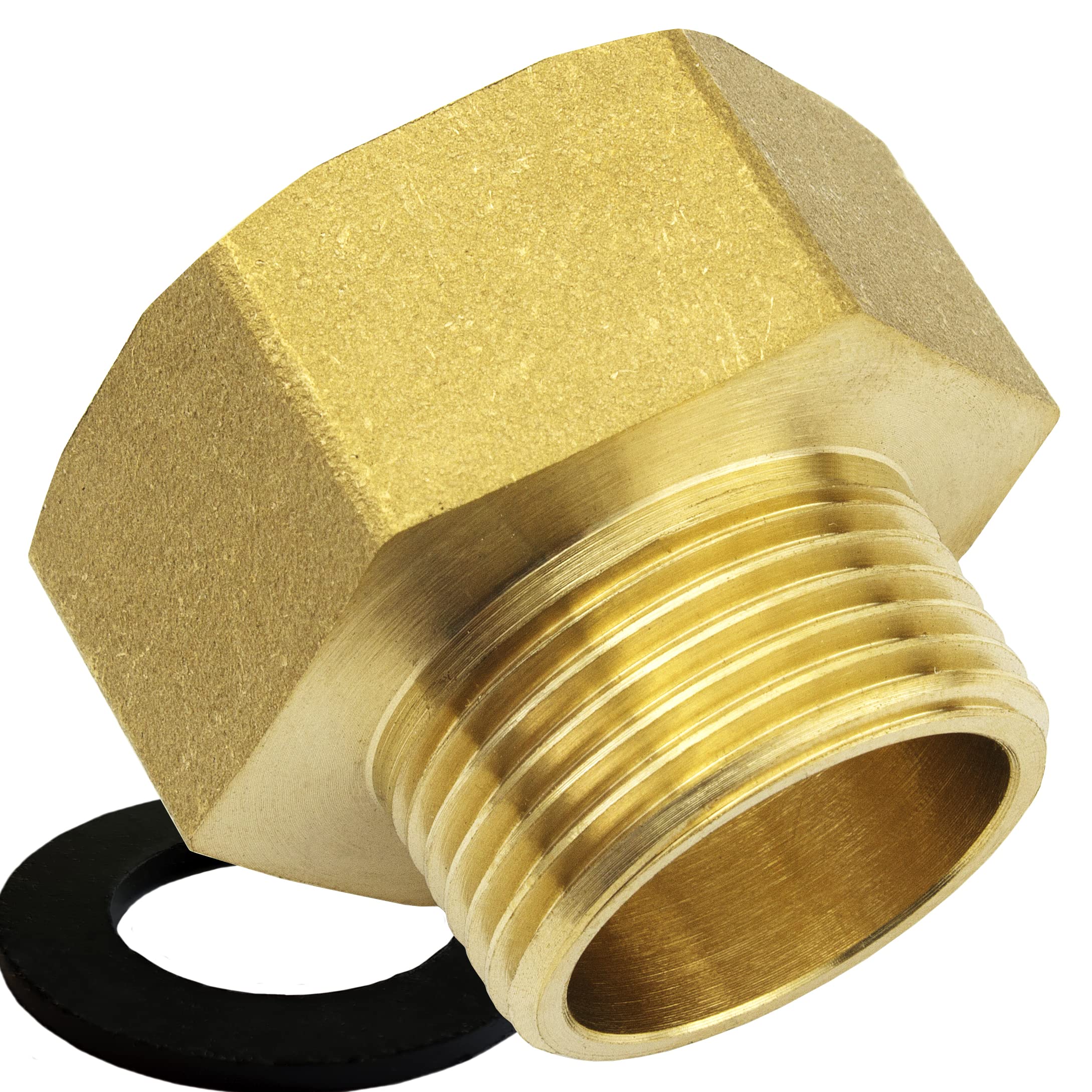 SHYNE Premium 3/4'' to 1'' BSP Reducer (1.04 to 1.19 inch) Made of Brass, Robust and rustproof Connection Nipple Pipe Socket