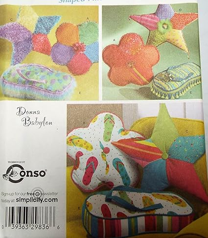 Amazon Com Shaped Pillows With Decorative Trim Simplicity 4148