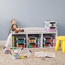IRIS USA 6 Qt Stackable Plastic Storage Bins with