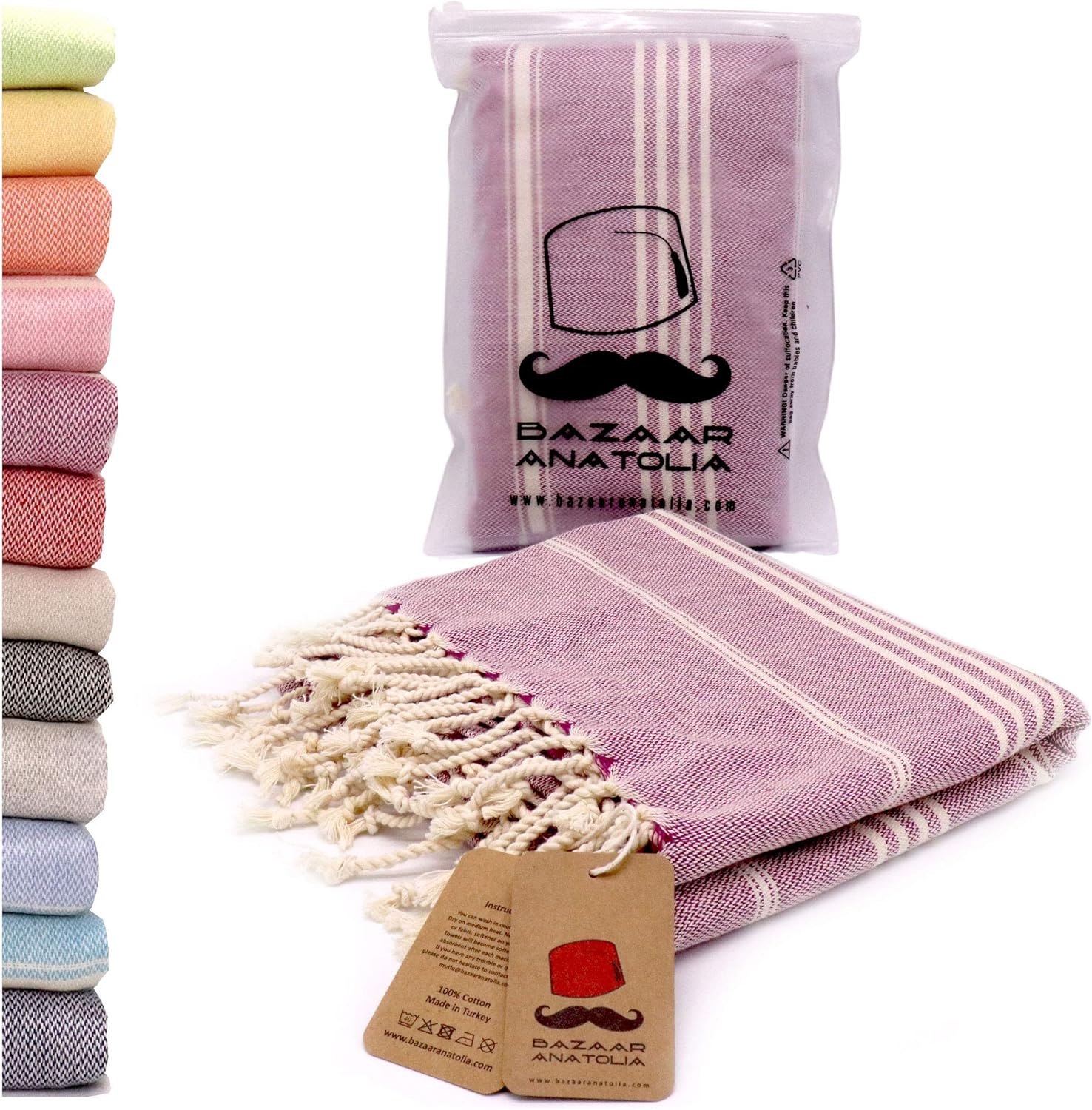 Bazaar Anatolia Turkish Towel100 Cotton Pestemal Turkish