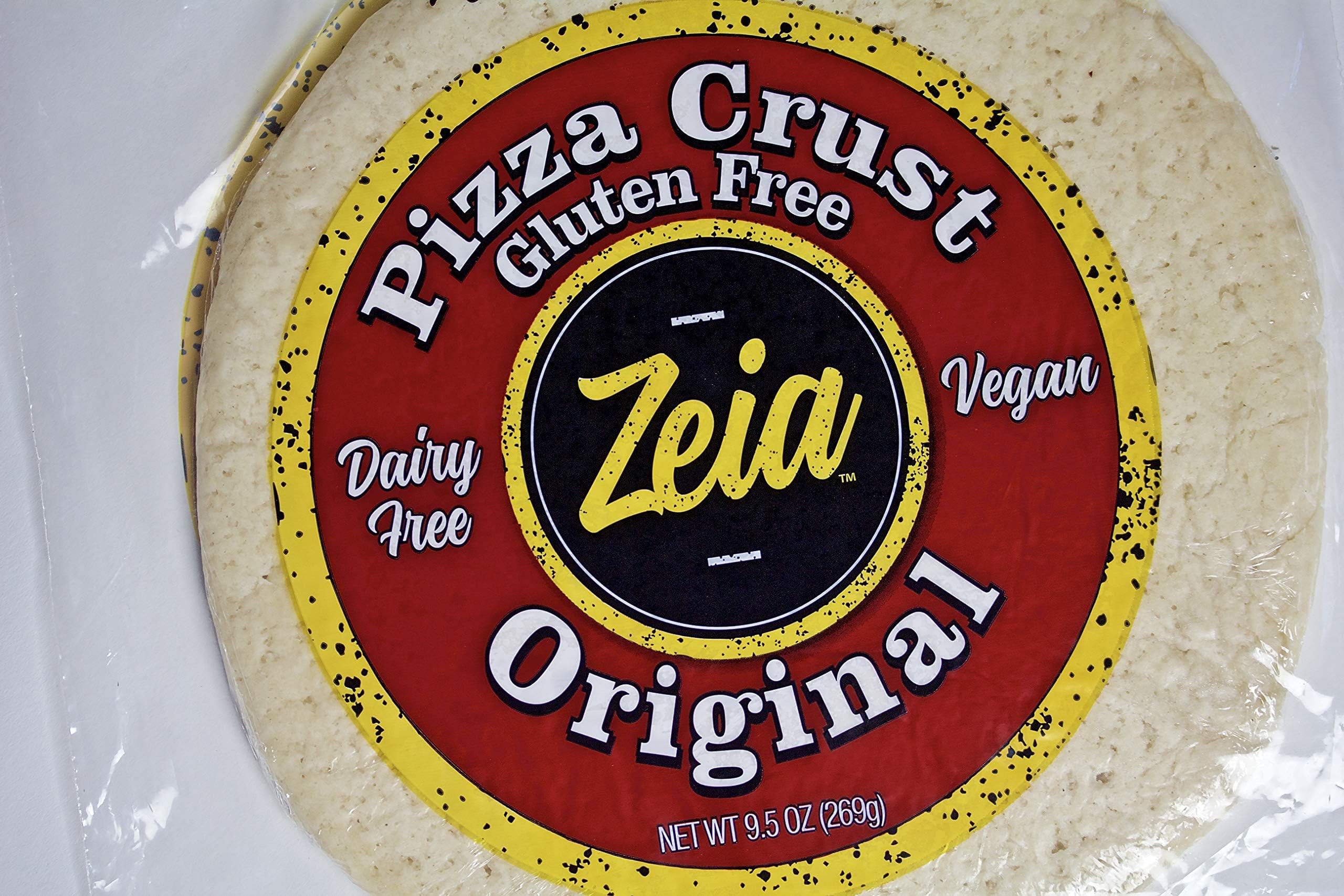 Zeia Foods Gluten-Free Vegan Pizza Crust | Ready to Bake, Non-GMO, Soy-Free, Nut-Free, Corn-Free & Dairy-Free (10-Inch Original Crusts, 4-Pack)