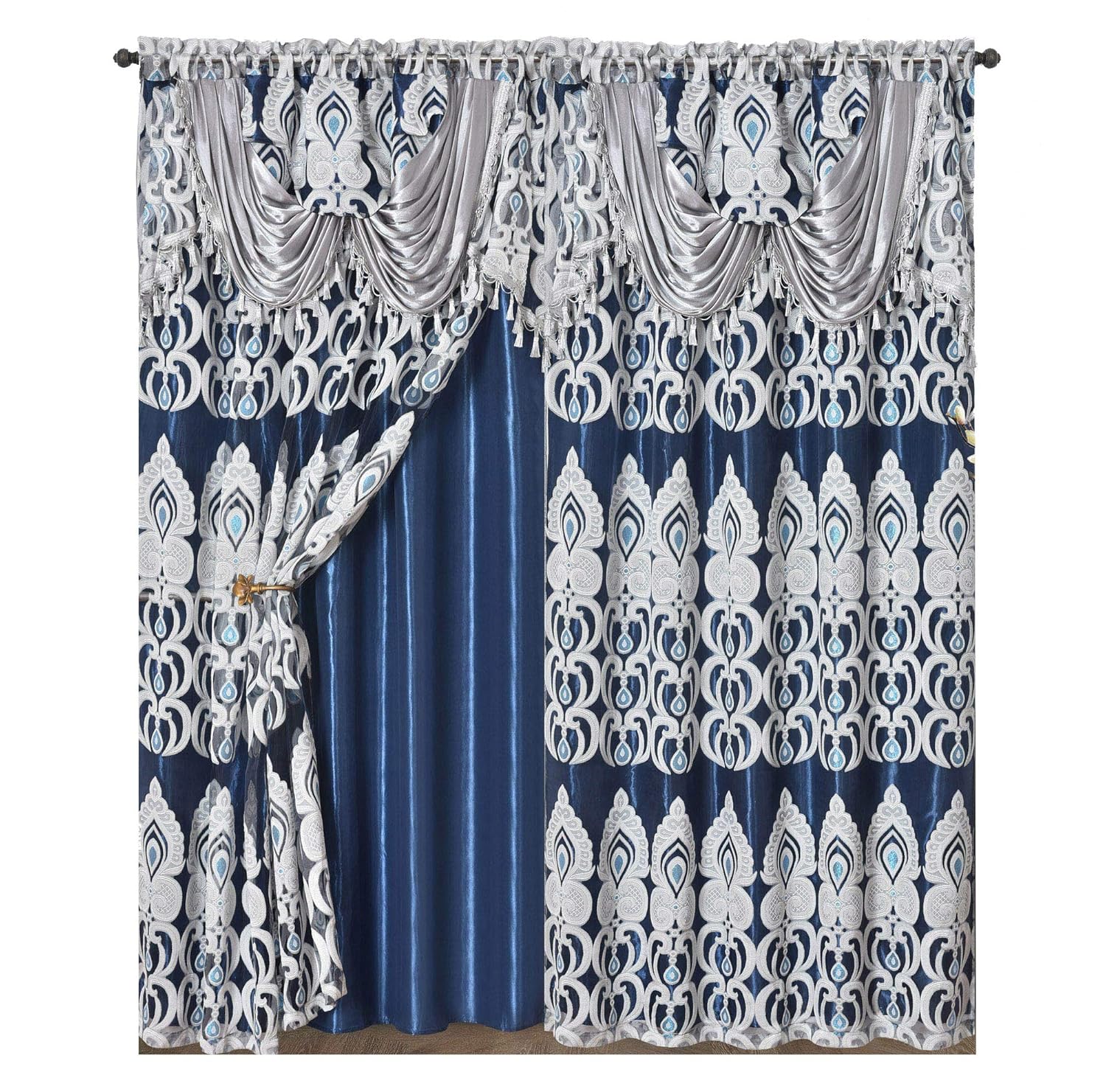 Best drapes with attached valance for living room