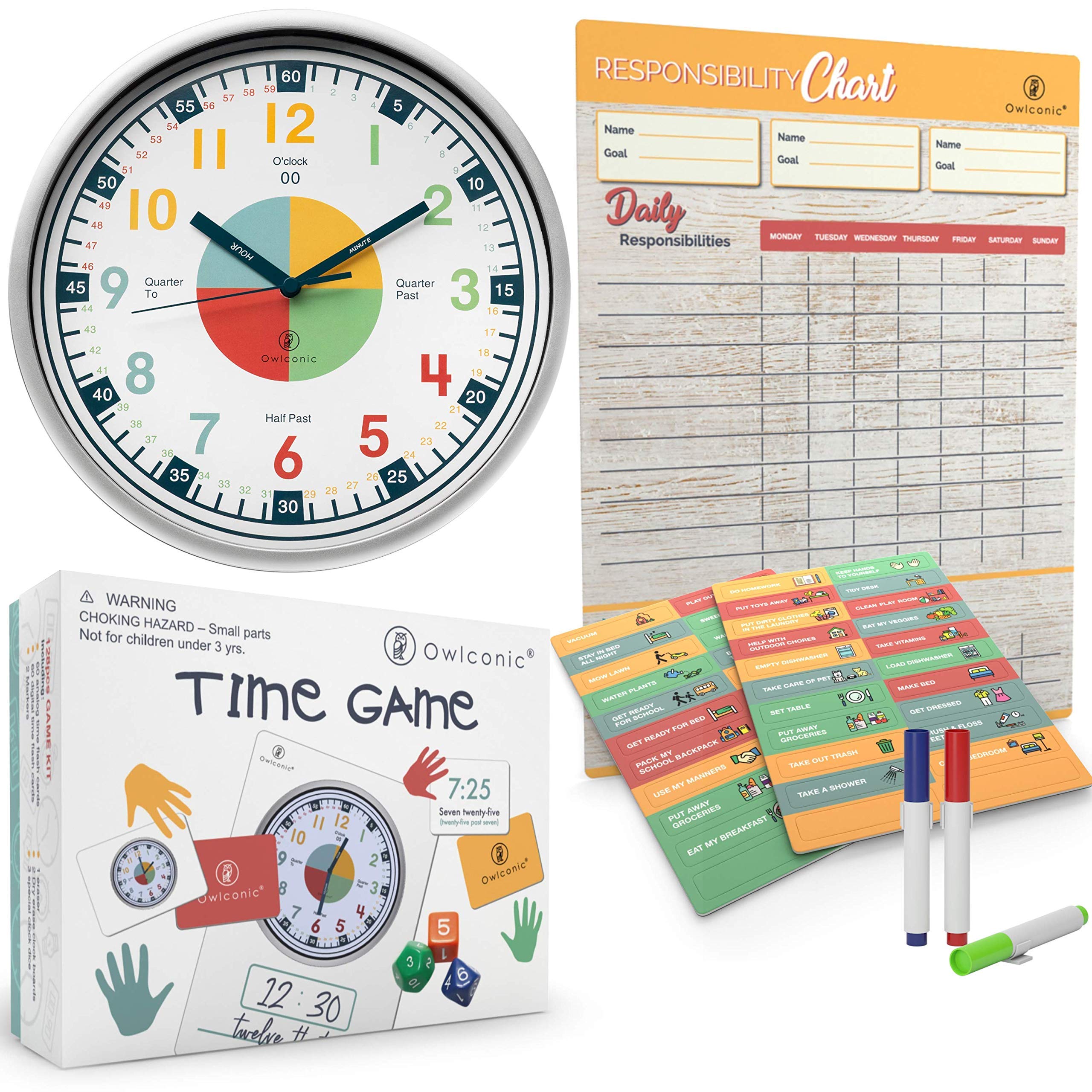 Buy Telling Time Teaching Clock, Time Game and Reward Chore