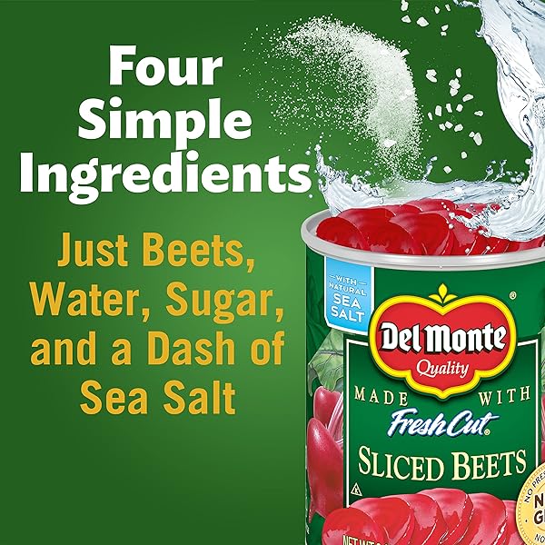 DEL MONTE FRESH CUT CANNED BEETS SLICED, CANNED VEGETABLES, 8.25 OZ CAN