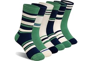 Eyean Boys Athletic Socks Kids Basketball Sport Cotton Breathable Youth Casual Crew Socks 6 Pairs