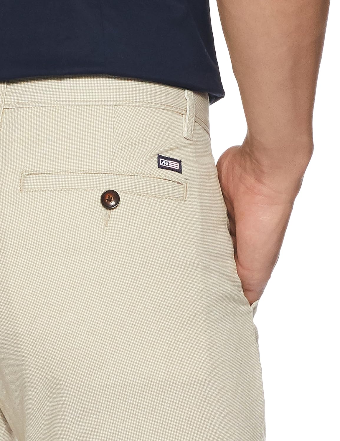 arrow sports men's straight fit cotton casual trousers