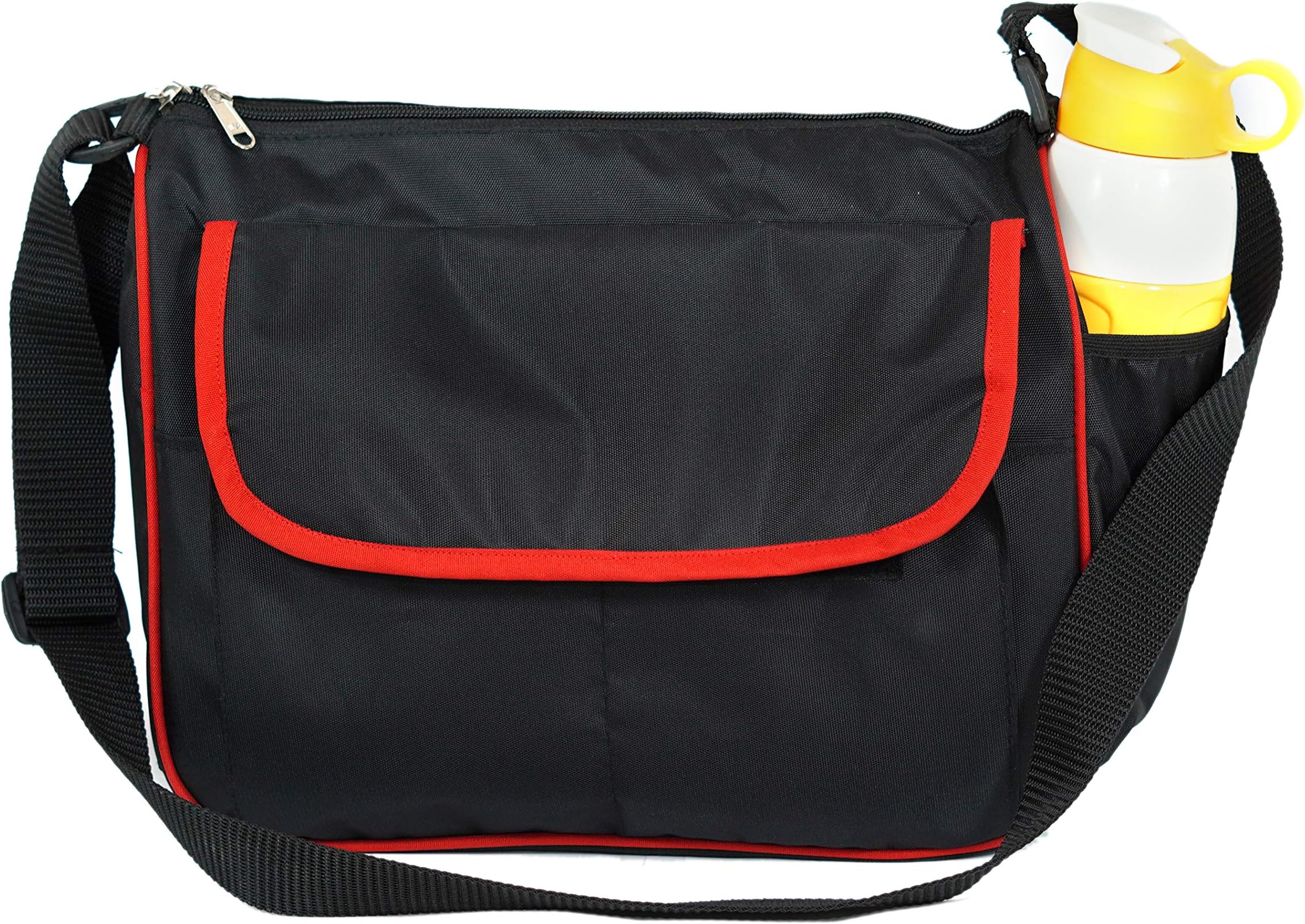 Storite Stylish Mother Baby Diaper Changing Bag for Travel โ Red/Black (34X16X28 cm)