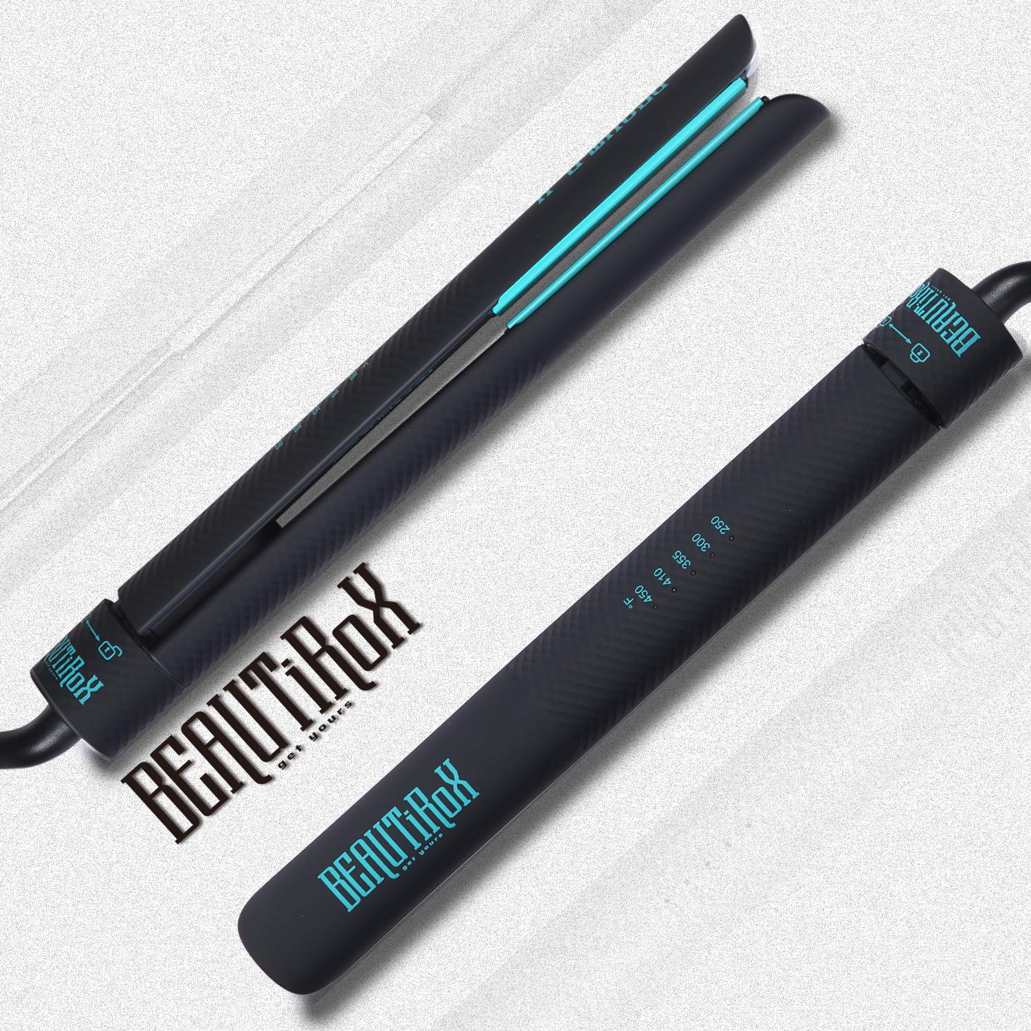 BEAUTIROX Flat Hair Iron with Anti-Static Technology and Temperature Controls for Straightening and Curls,Black