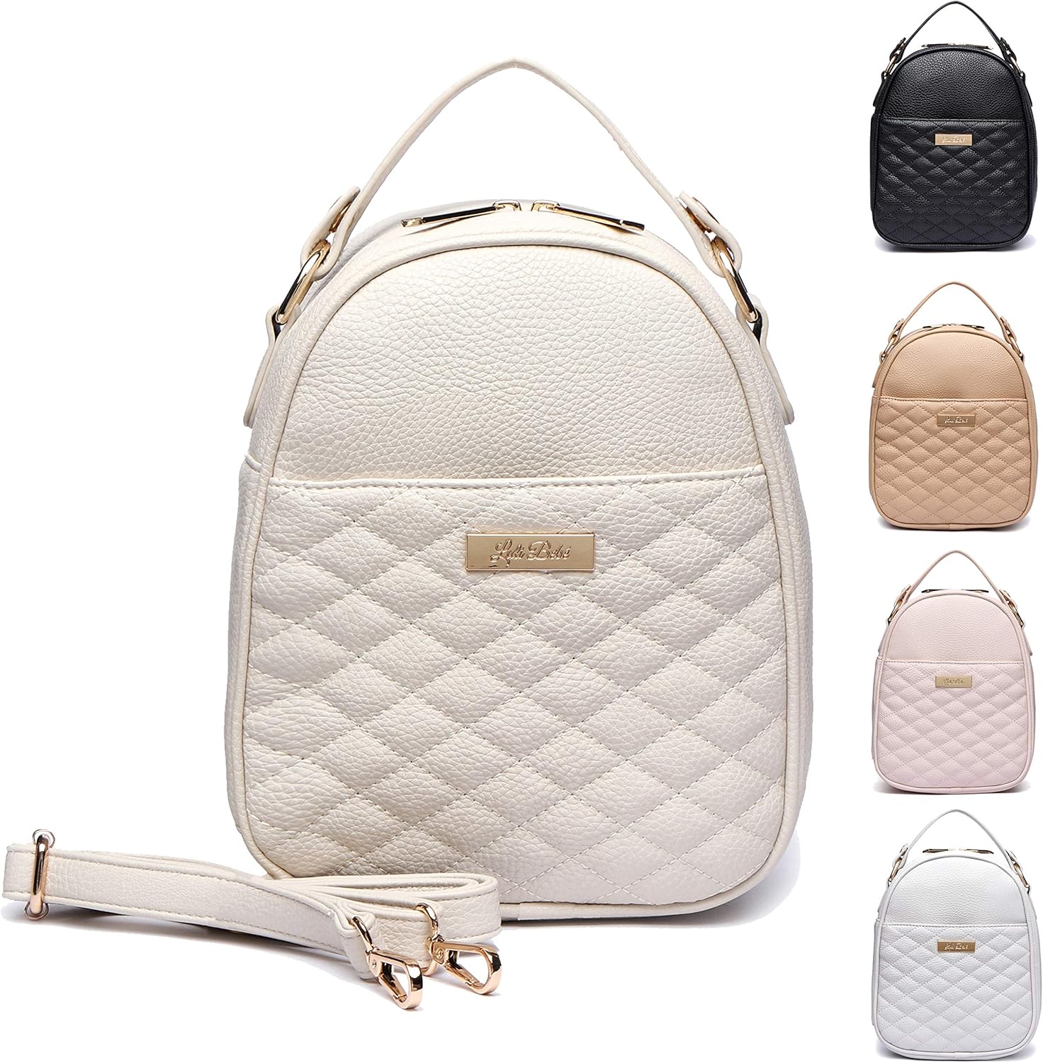 Amazon Com Designer Insulated Lunch Bag For Women Luli Bebe Monaco Mini Lunch Bag With Shoulder Strap For Baby Food And Snacks Pearl White Kitchen Dining