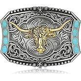 Westscorpbk Western Belt Buckles for Men Women Vintage Longhorn Rodeo Cowboy Belt Buckle Cowboy Gifts for Women