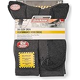 Dickies Mens 5-Pair Crew Work Socks - Charcoal Gray - 10/13