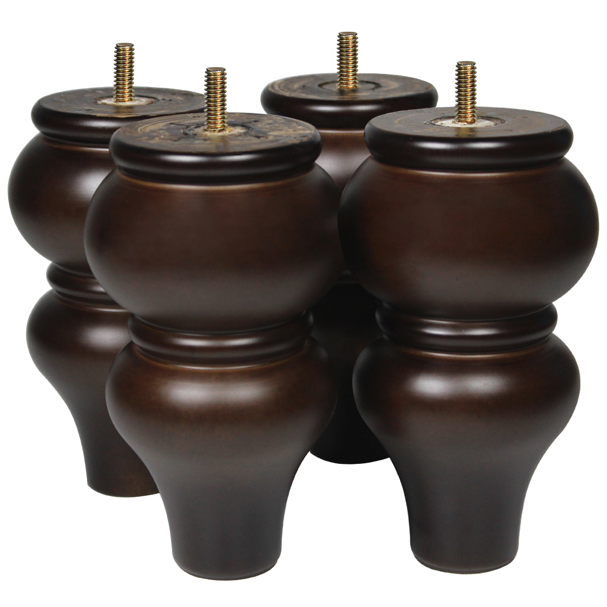 AORYVIC Wood Sofa Legs 6 inch Turned Furniture Legs Set of 4 Legs for