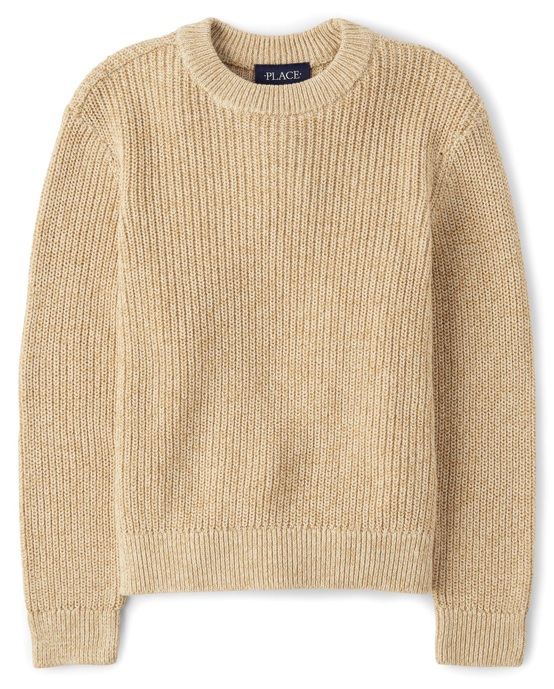 The Children's Place,Boys,Long Sleeve Crew Neck Pullover Sweater,Haystack Shaker Stitch,XX-Large Image