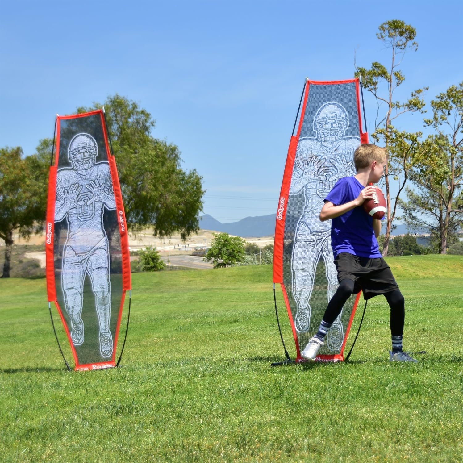 GoSports Football Xtraman Dummy Defender Quarterback Training Mannequin - QB Receiver for Passing Accuracy, Footwork Drills and Practice Clearing Linemen : Sports & Outdoors