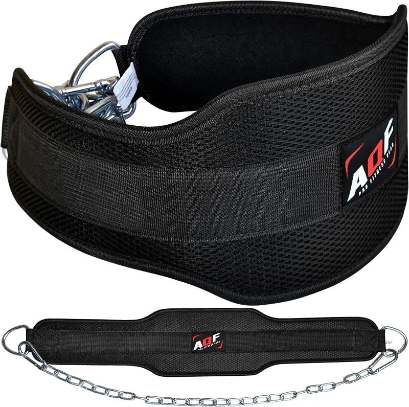 AQF Dipping Belt Weight Lifting Chain Neoprene Backed 36" Chain