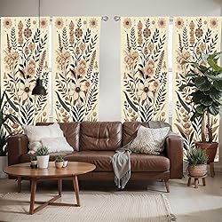 Ambesonne Vintage Floral Window Curtains Pack of
