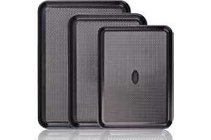 Baker's Secret Baking Sheet Pan Set, 3X Cookie Sheets for Oven, Diamond Texture Premium Air Flow Circulation, Set of 3 Baking