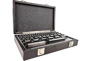 HFS(R) 81PCS Grade Economy Gage Gauge Block Set Precision Calibration Tool for Dimensional Metrology Alloy Tool Steel Certifi