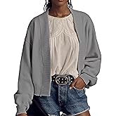 STURWBEZ Womens Fall Waffle Cardigan Sweaters Chunky Open Front Long Sleeve V Neck Casual Knit Tops Outerwear Coat