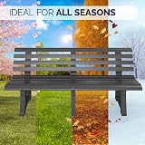 CASARIA Orchidea 3-Seater Garden Bench | Durable Weather-Resistant Plastic view 7