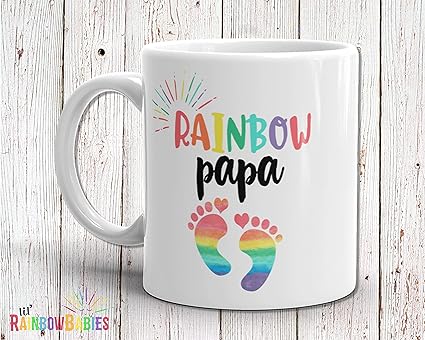 Mug Papa Arc En Ciel Cadeau De Fete Prenatale Cadeau De Papa Cadeau De Grand Pere Idee De Cadeau De Bebe Arc En Ciel Annonce De Naissance Mug De Grossesse Amazon Fr Cuisine Maison