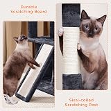 Yaheetech Cat Tree 92cm Multilevel Tower with Double Condo Scratching Post Ball view 4