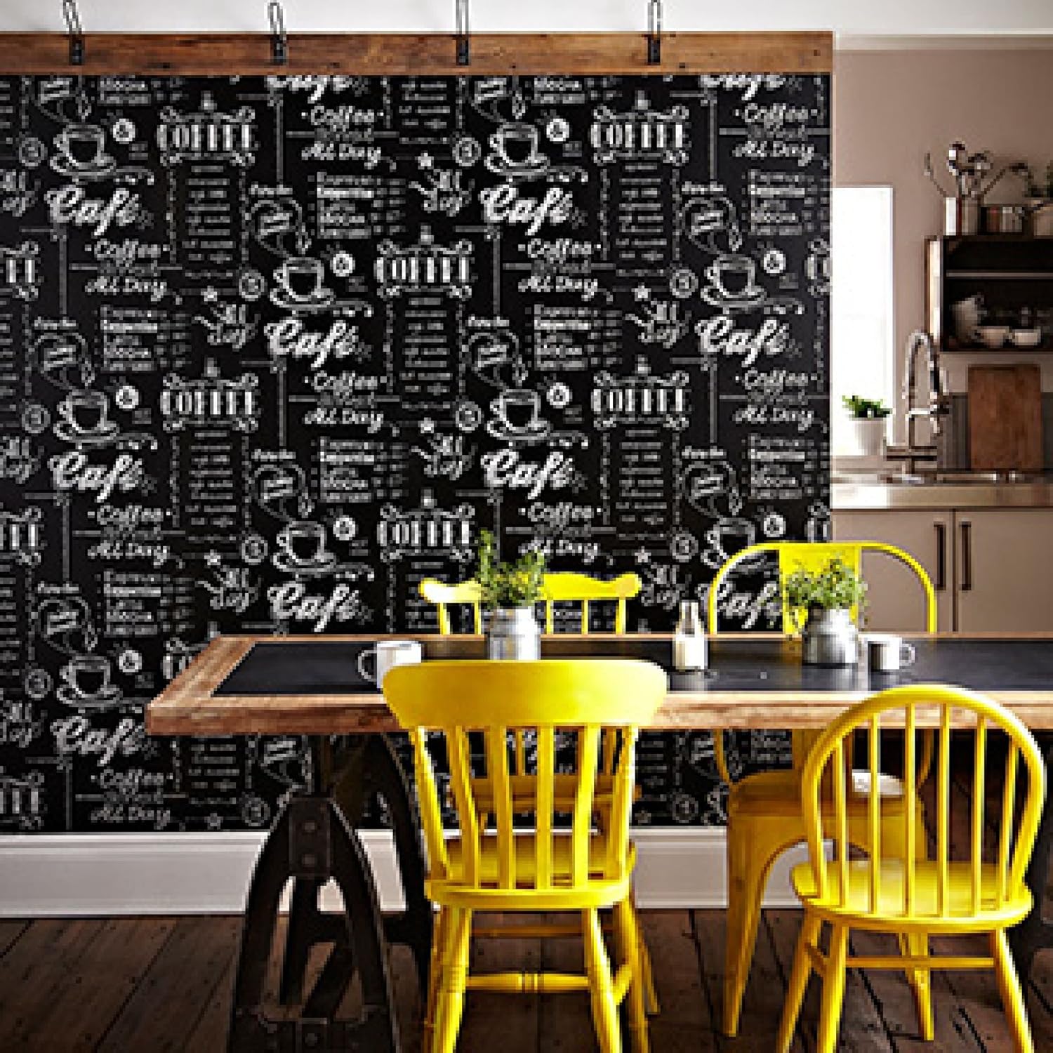 Superfresco Easy Coffee Shop Wallpaper, Black, 52 x 1000 cm