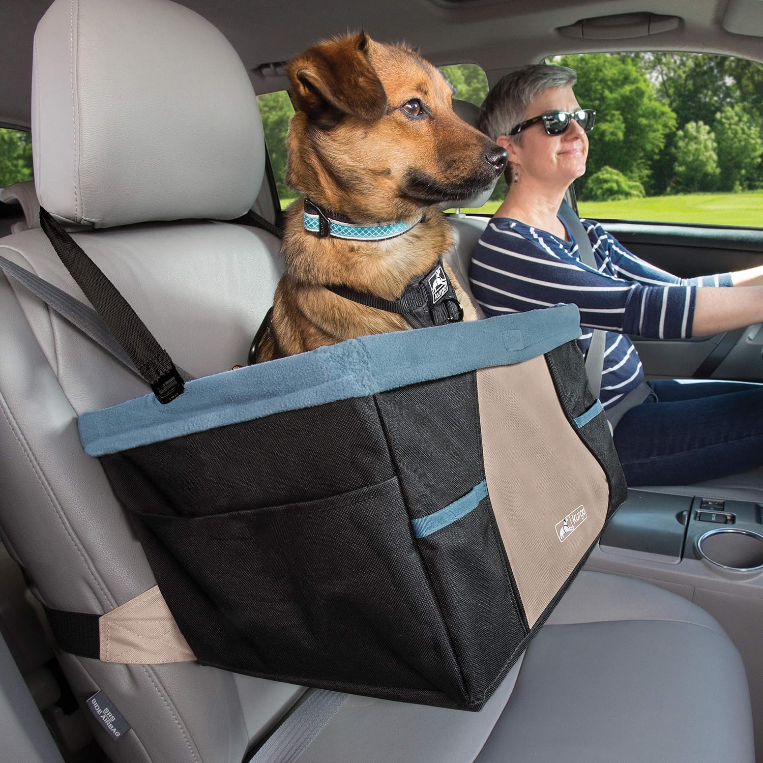 Kurgo Rover Booster Dog Car Seat with Seat Belt Tether : Automotive Pet Booster Seats : Pet Supplies