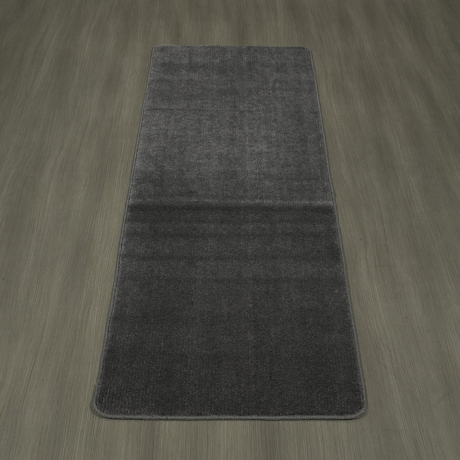 Softy Collection Modern Shaggy Anti Slip Runner Rug Low Pile Grey