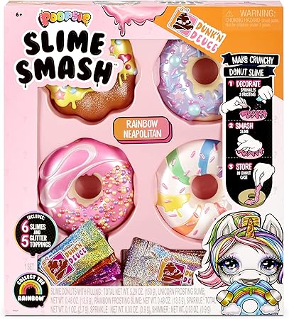 Amazon Co Jp プープシー スライム スマッシュ レインボー ナポリタン カリカリドーナツスライム おもちゃ